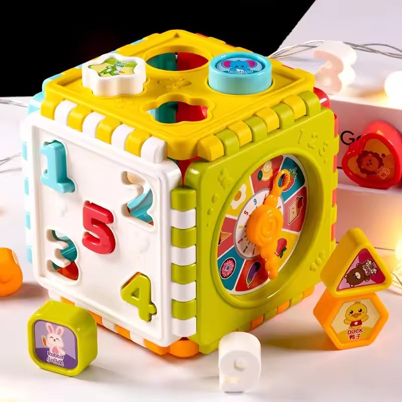 SmartSort Activity Cube - Montessori Shape & Number Matching Toy